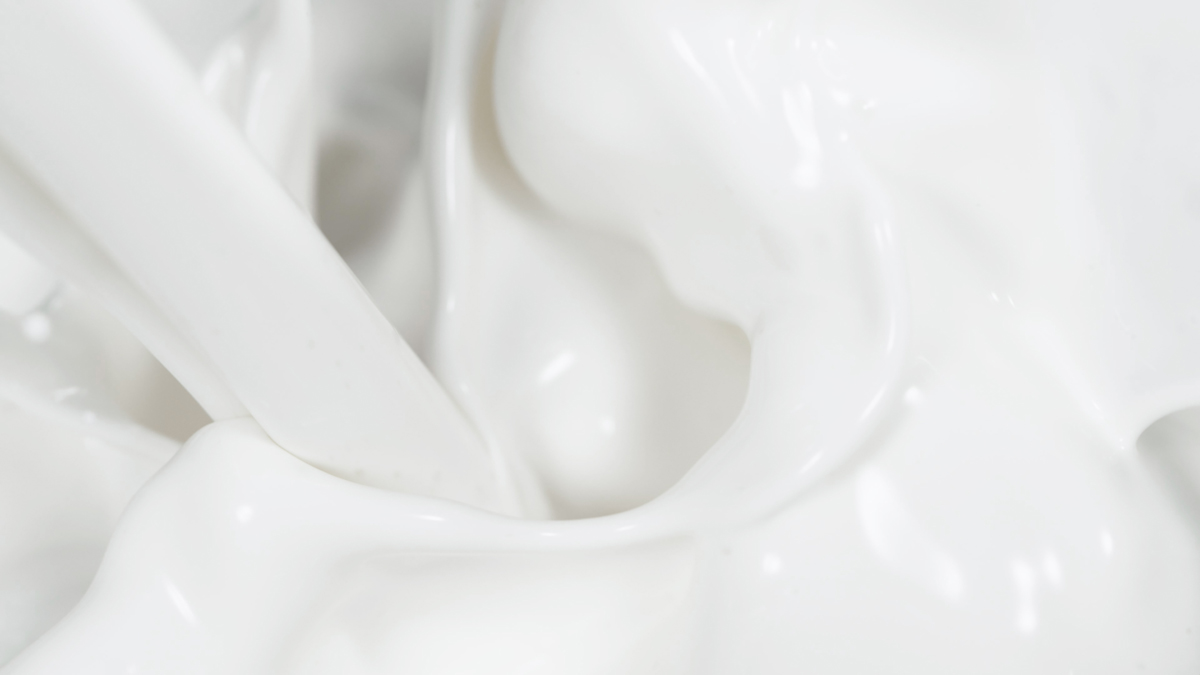 Close up of milk being poured