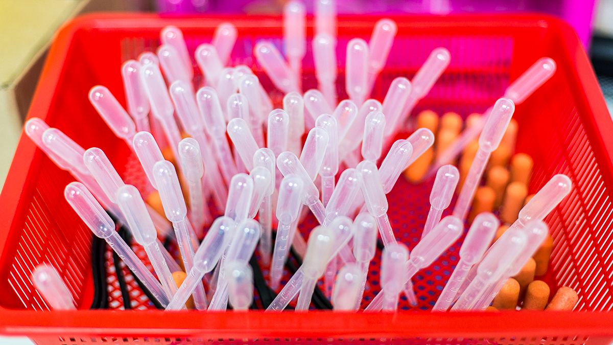 Box full of pipettes