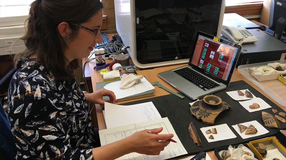 artifacts being cataloged