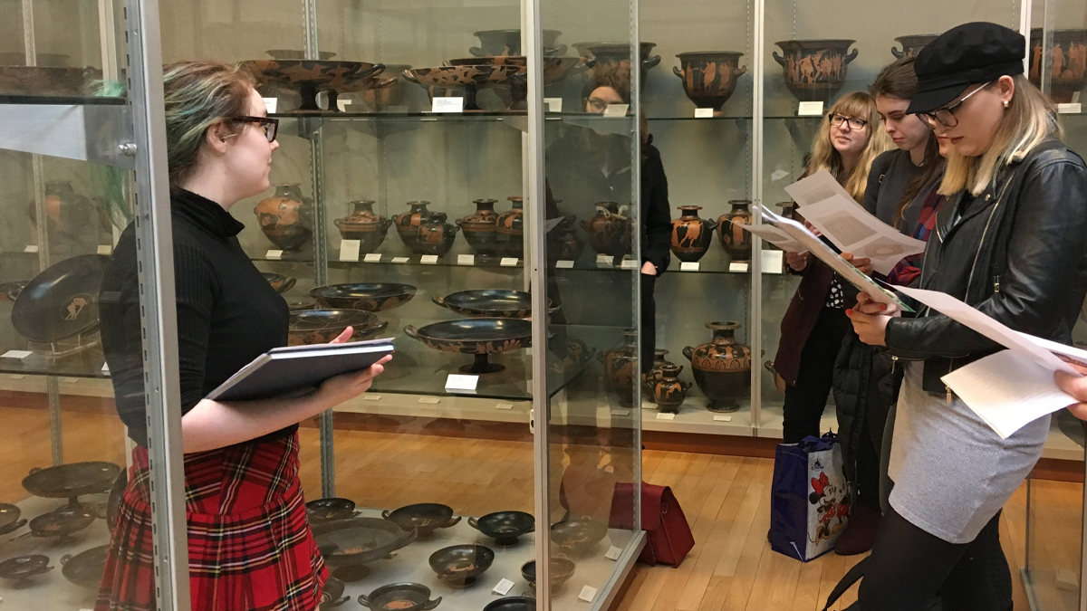 pottery collection at ure museum of greek archaeology 