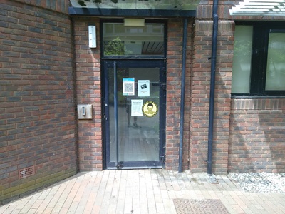 Entrance to the Meteorology building.